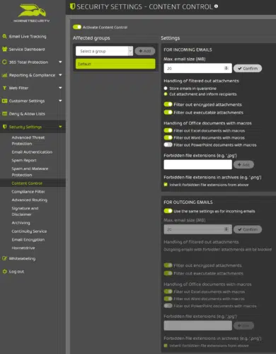 Content Control Dashboard