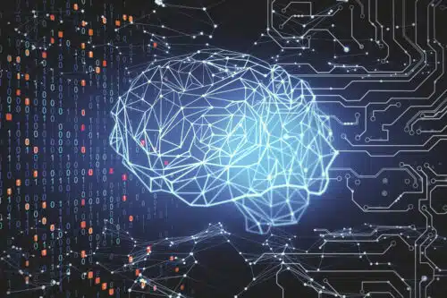 artificial-intelligence brain circuitry and data