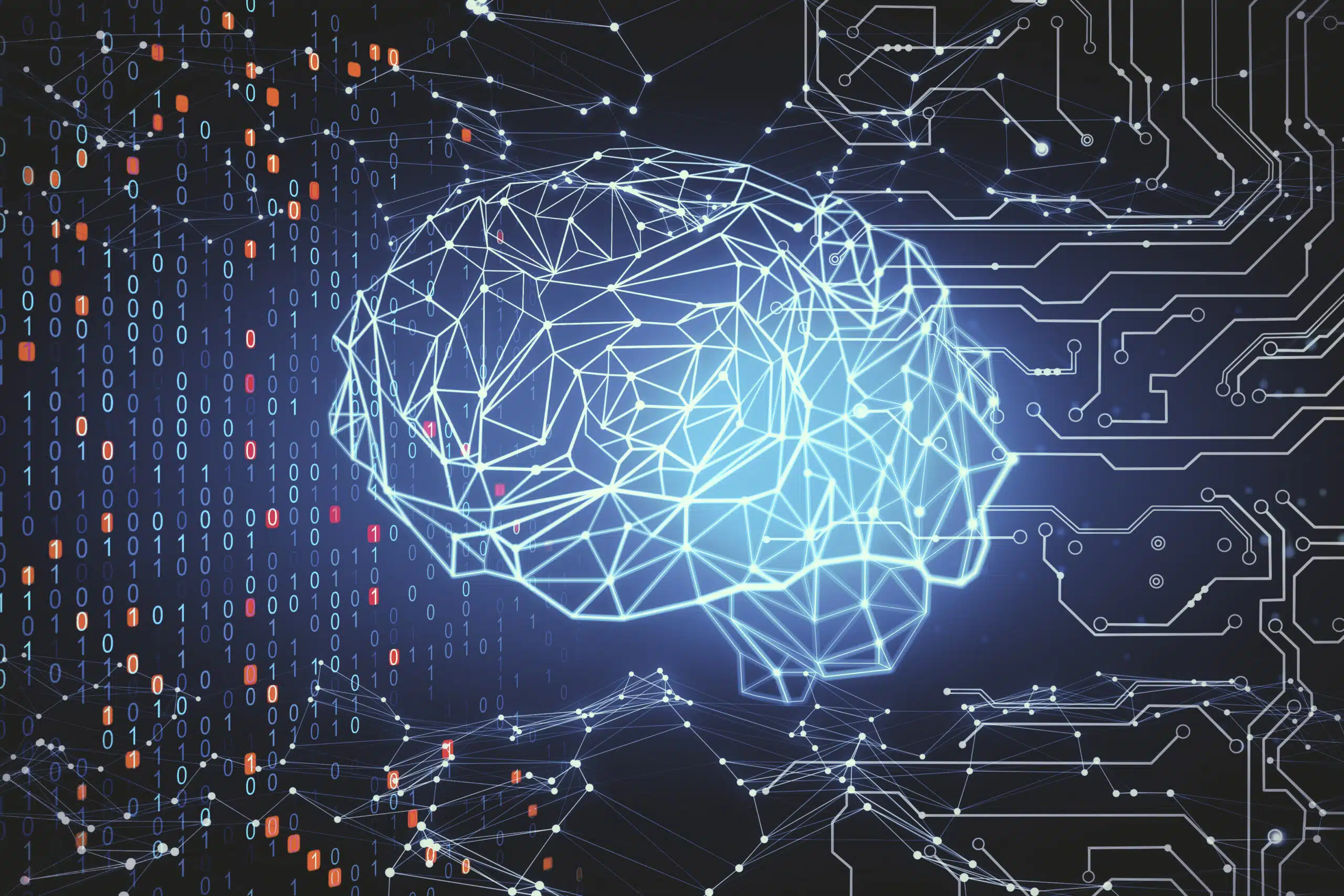 artificial-intelligence brain circuitry and data